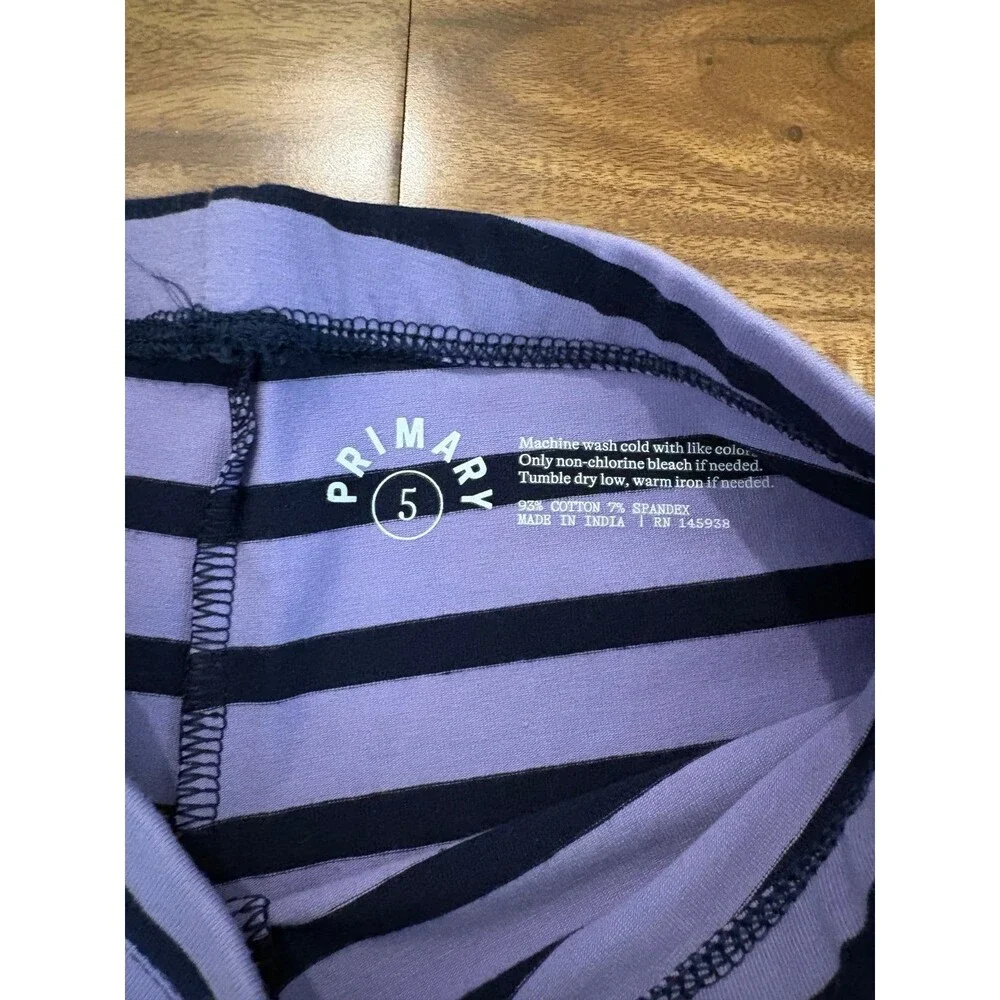 NWOT Primary Leggings, Iris/Navy Stripes, Size 5T